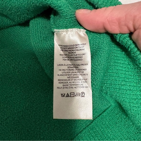 Free People Ottoman Oversized Slouchy Ribbed Tan Sweater Green size Medium - Picture 10 of 14